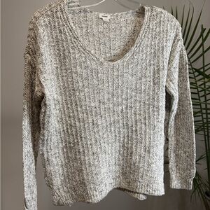 Garage Light Gray V-Neck Sweater